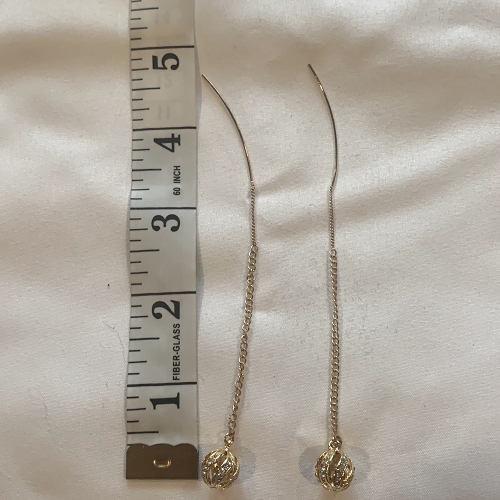 G by Gennaro Thread Gold Plated Earrings - Picture 8 of 9